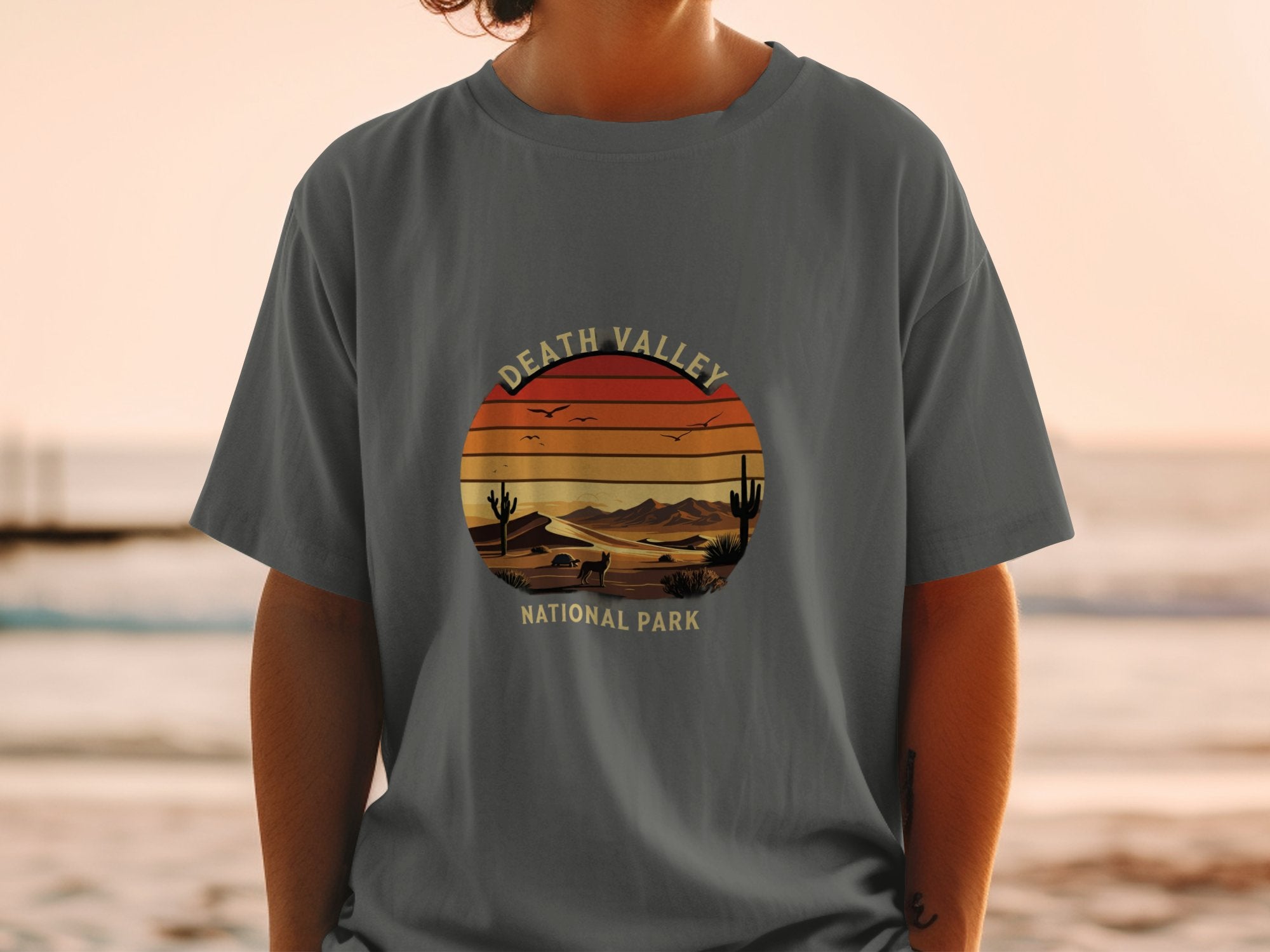 death valley national park grey t shirt