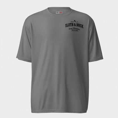 “Defy Everyone’s Expectations, Even Your Own” Moisture - Wicking Shirt - Graphite - Sloth & Duck