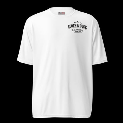 “Defy Everyone’s Expectations, Even Your Own” Moisture - Wicking Shirt - White - Sloth & Duck