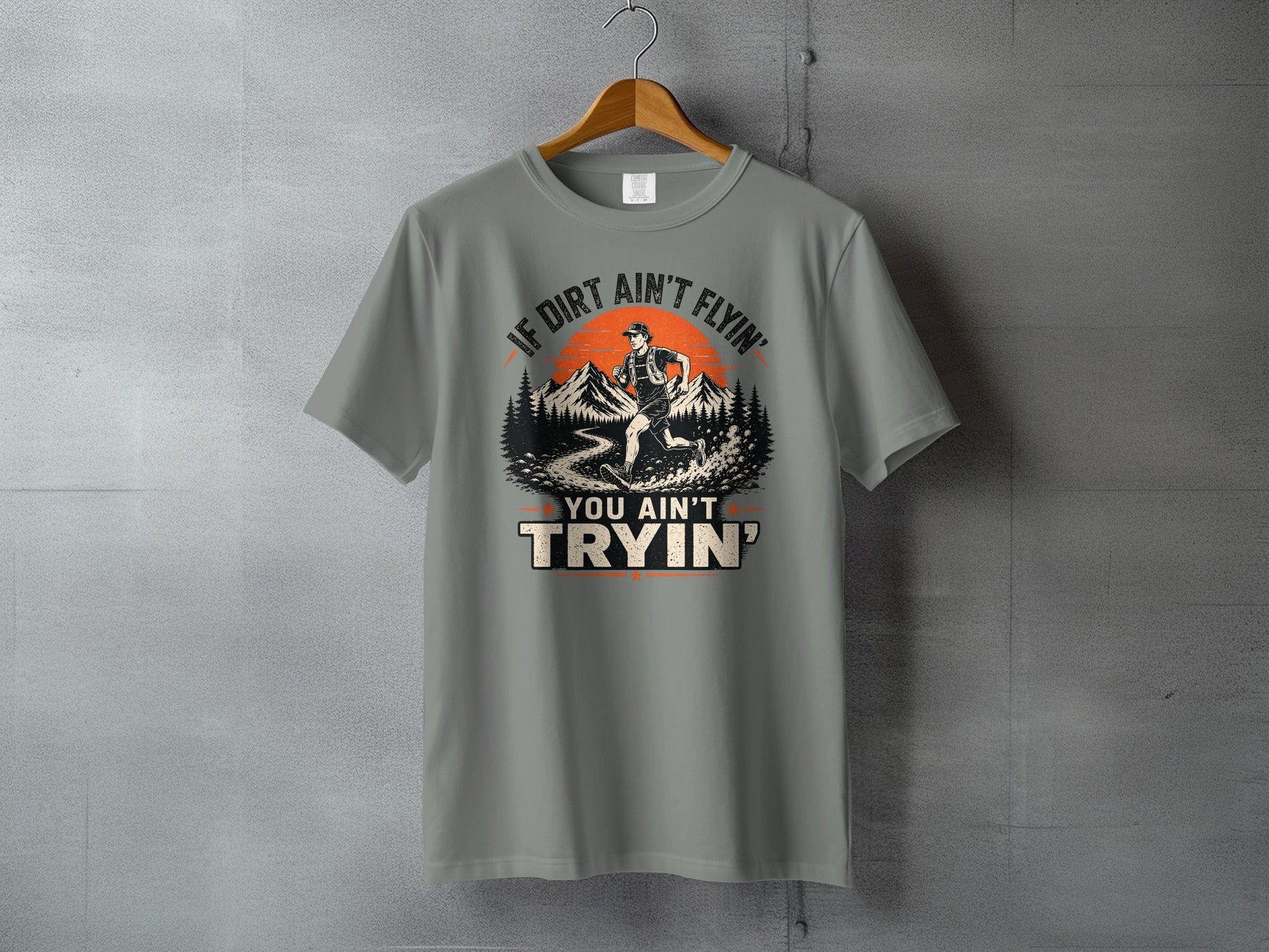 Dirt Ain't Flyin' Trail Runner T-Shirt - S - Sloth & Duck