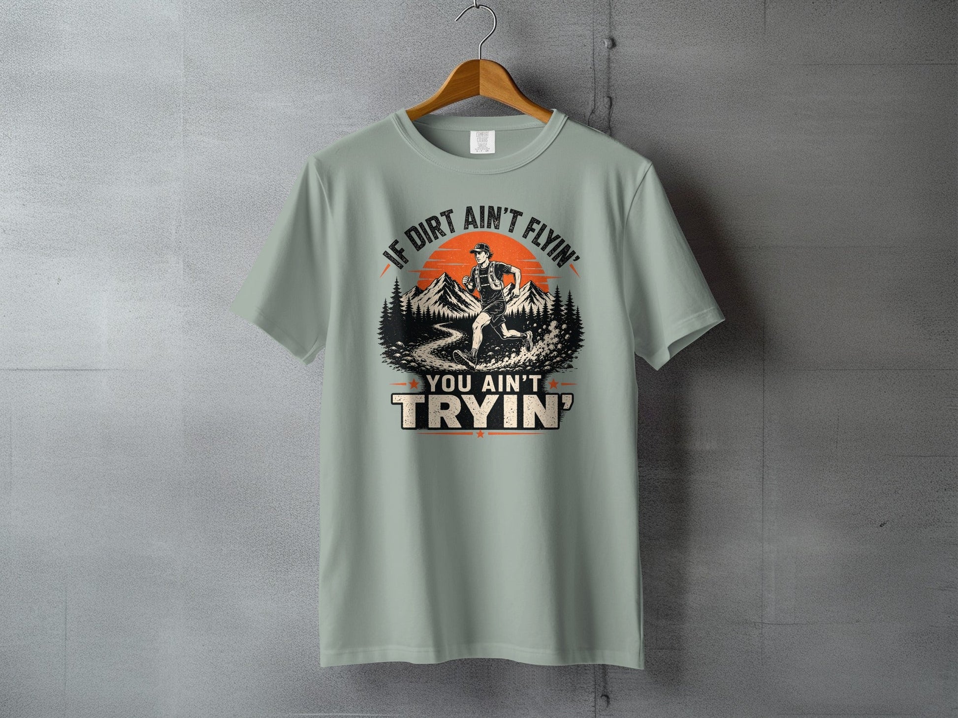 Dirt Ain't Flyin' Trail Runner T-Shirt - S - Sloth & Duck