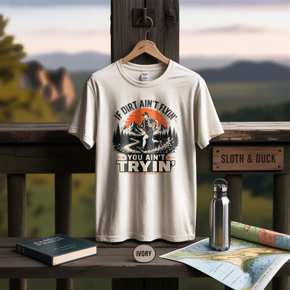 Dirt Ain't Flyin' Trail Runner T-Shirt - S - Sloth & Duck