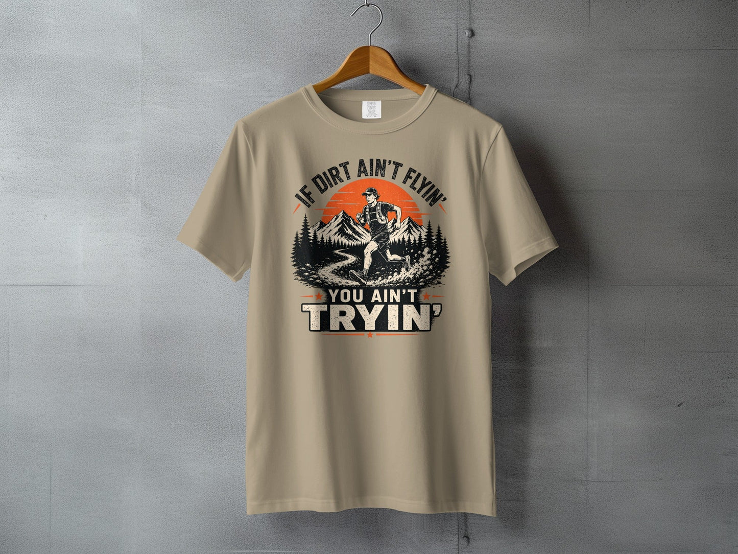 Dirt Ain't Flyin' Trail Runner T-Shirt - S - Sloth & Duck