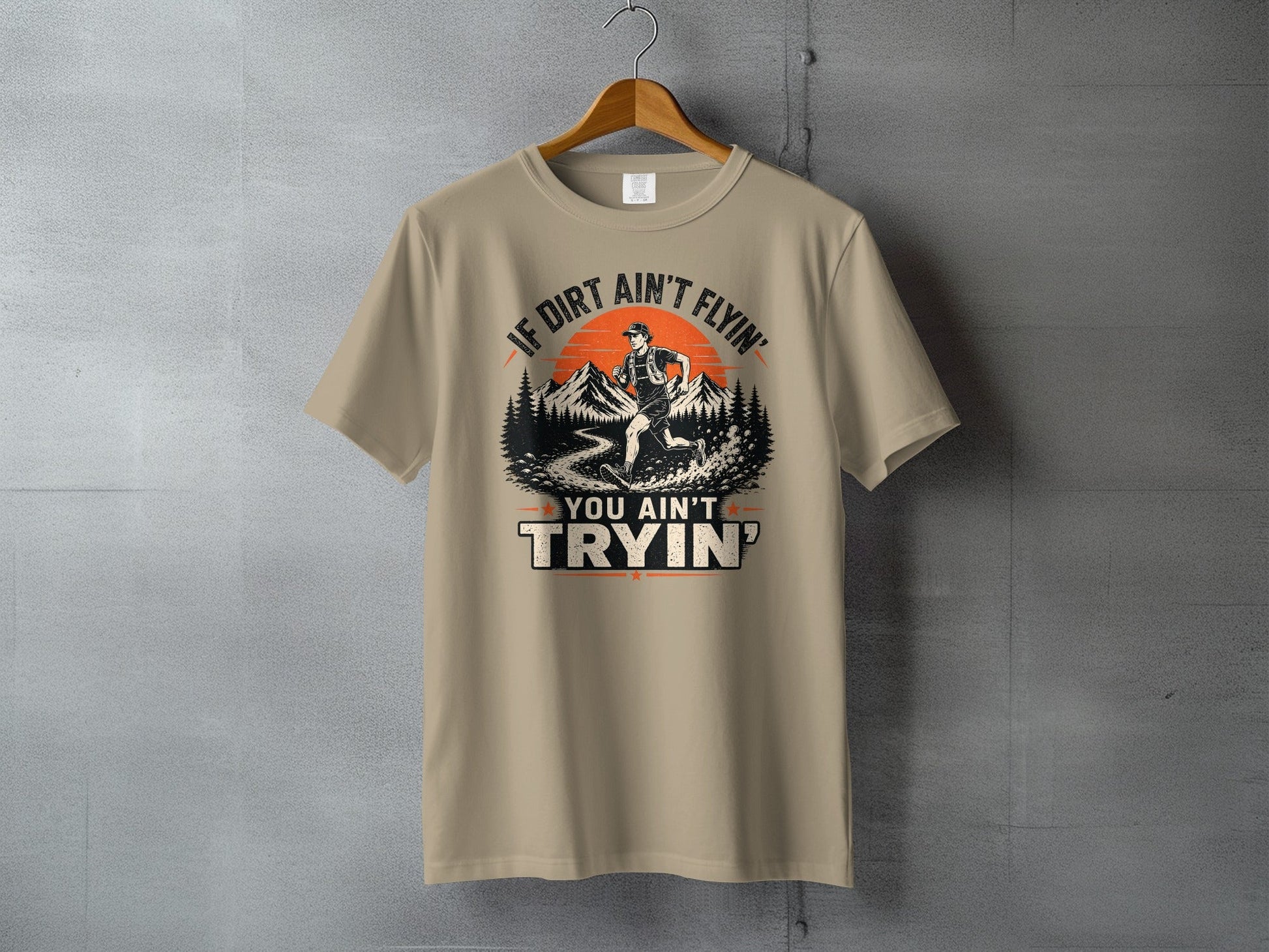 Dirt Ain't Flyin' Trail Runner T-Shirt - S - Sloth & Duck