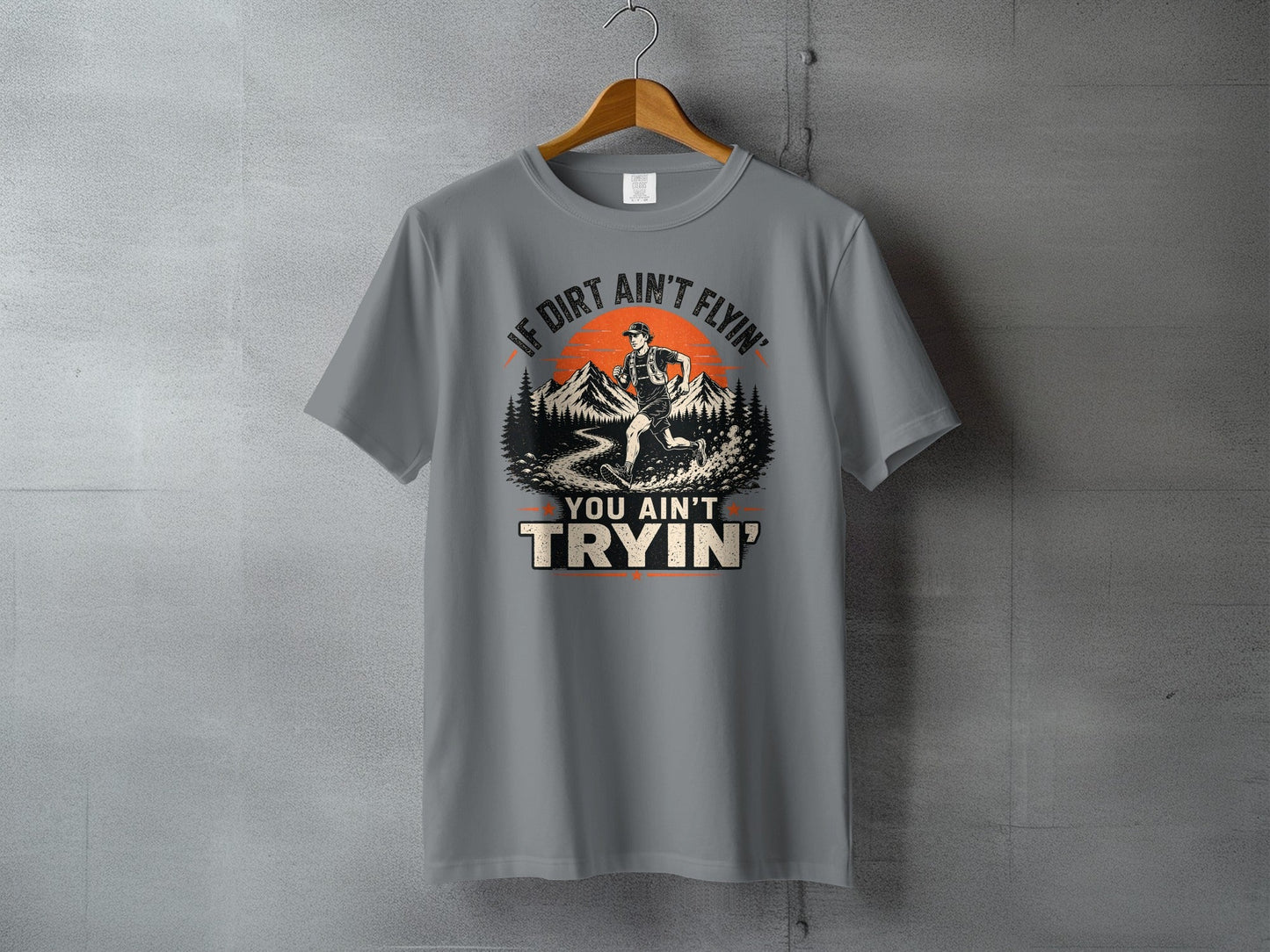 Dirt Ain't Flyin' Trail Runner T-Shirt - S - Sloth & Duck