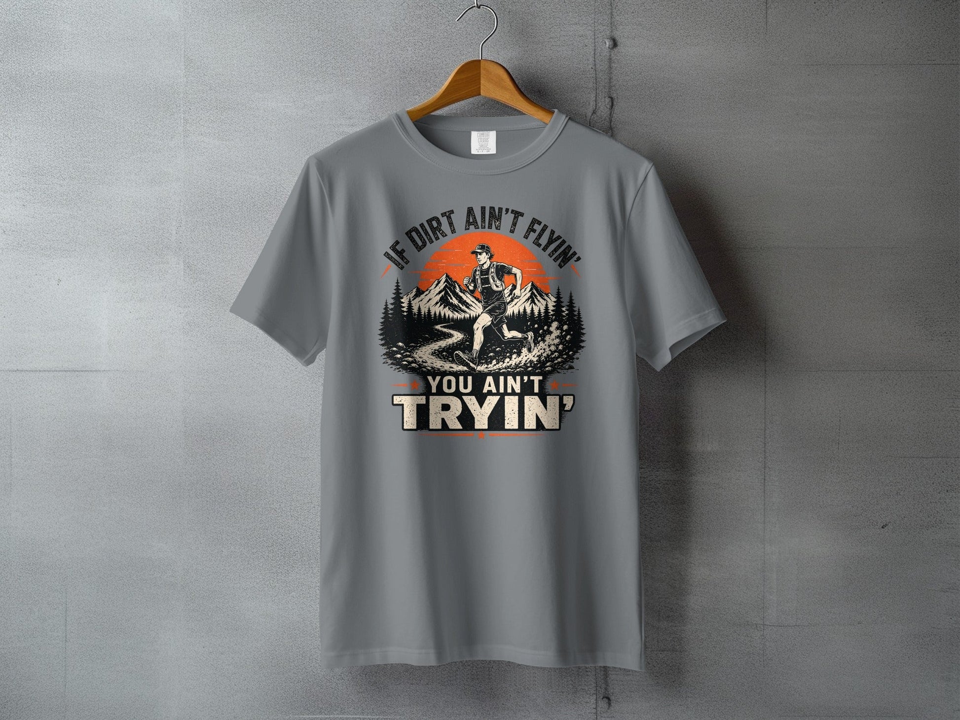 Dirt Ain't Flyin' Trail Runner T-Shirt - S - Sloth & Duck