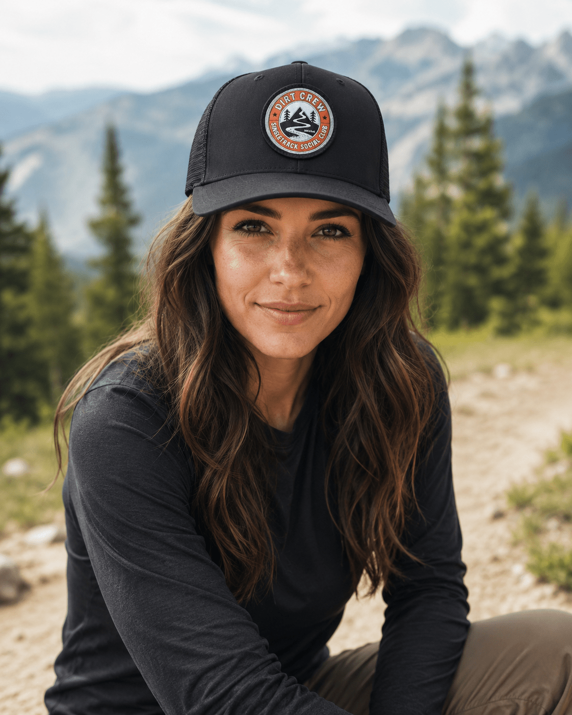 Dirt Crew Embroidered Trucker Hat - Circle - Sloth & Duck