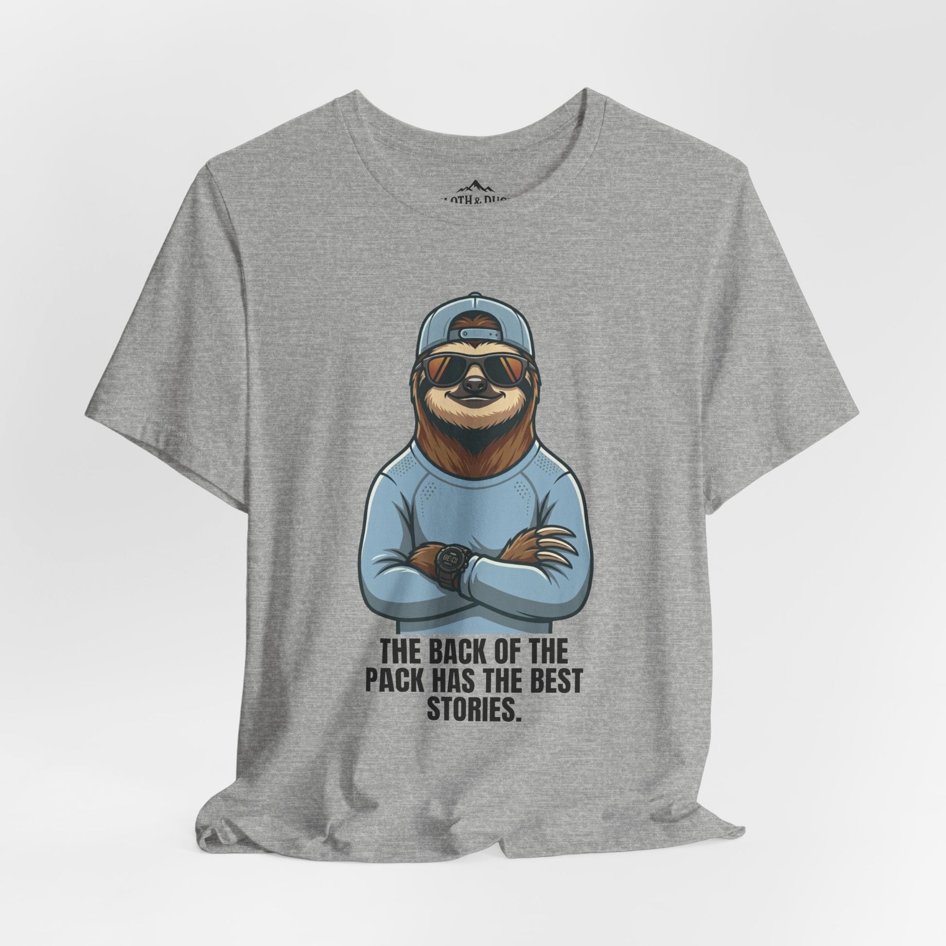 DNF - Did Nothing Fatal Keep Moving Sloth T-Shirt - Athletic Heather - Sloth & Duck