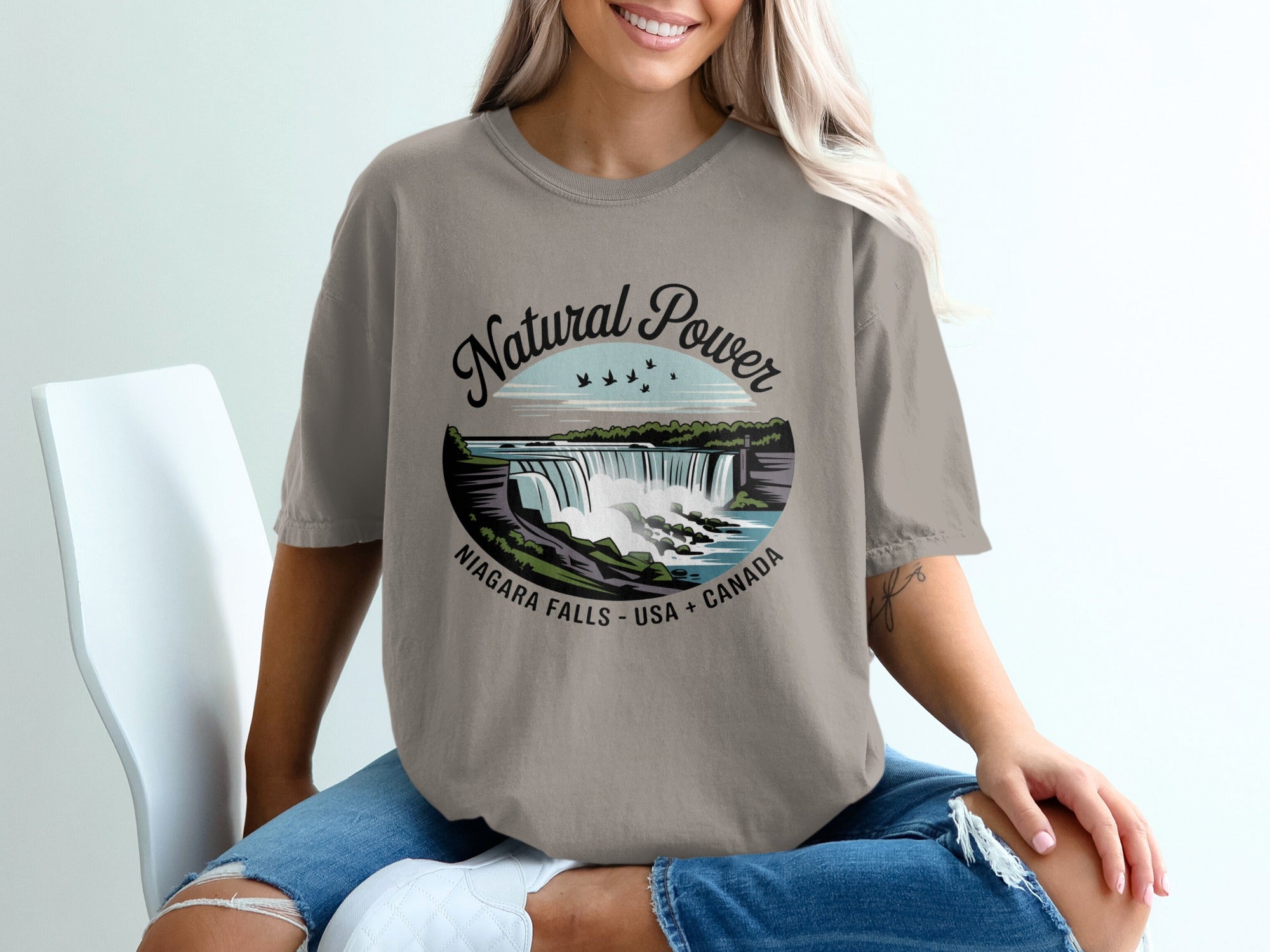 Natural Power Niagara Falls USA Canada T-Shirt product