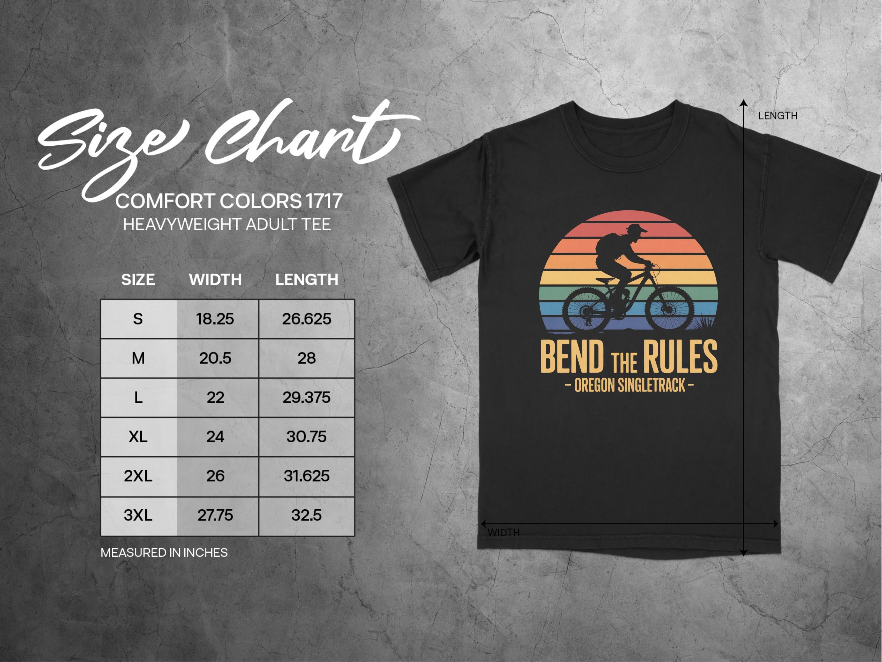 Bend The Rules Oregon Singletrack Adult Tee product type