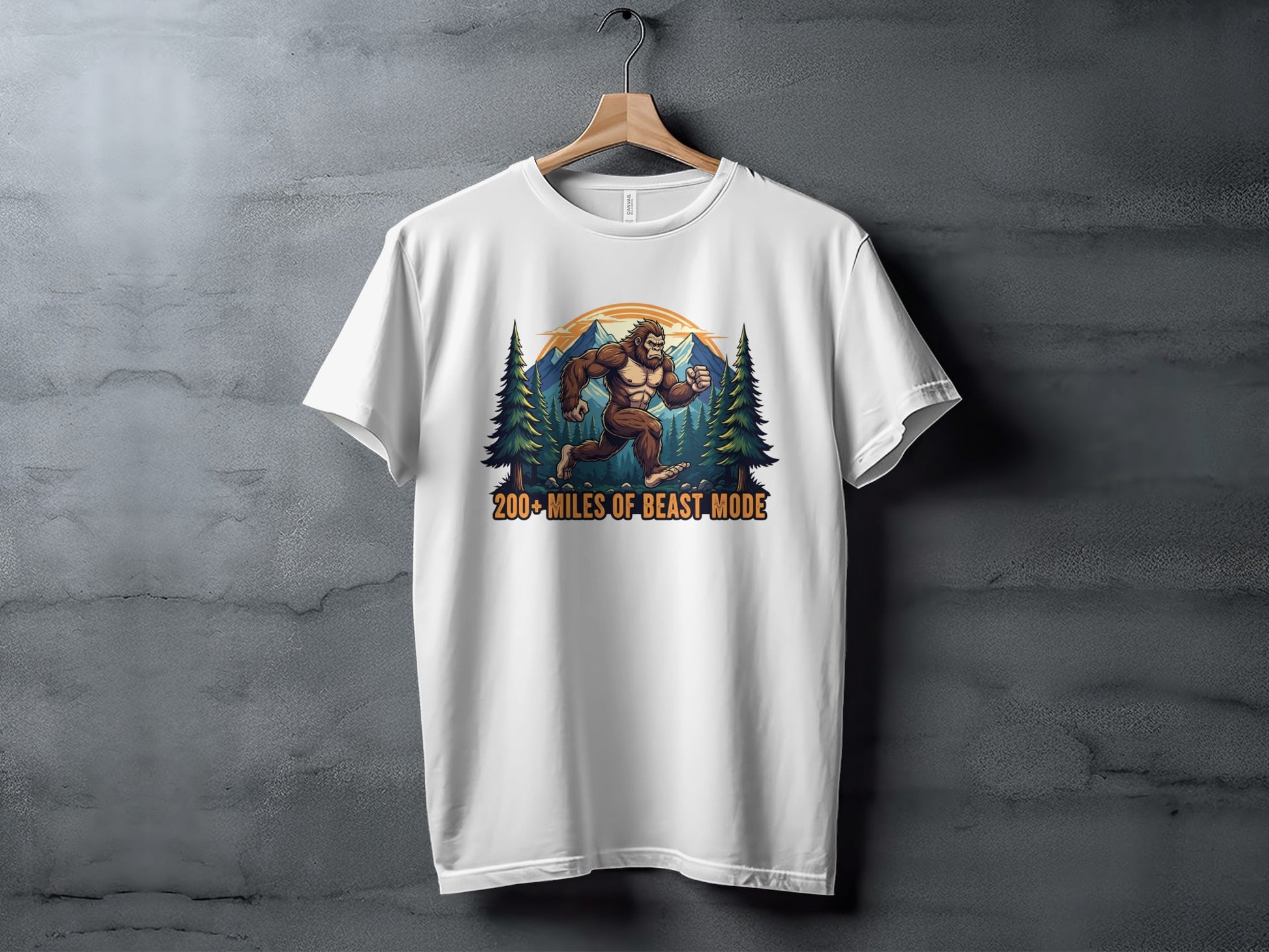 200+ Miles of Beast Mode Bigfoot Graphic T-Shirt