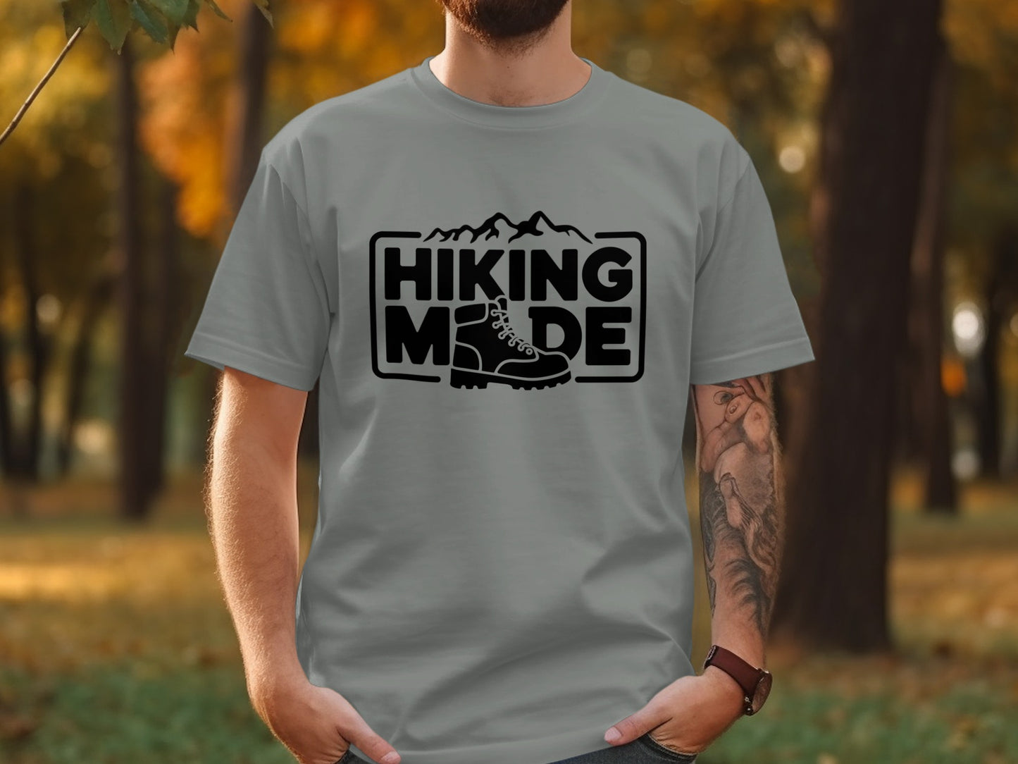 Hiking Mode Graphic T-shirt perfect for outdoor lovers product type