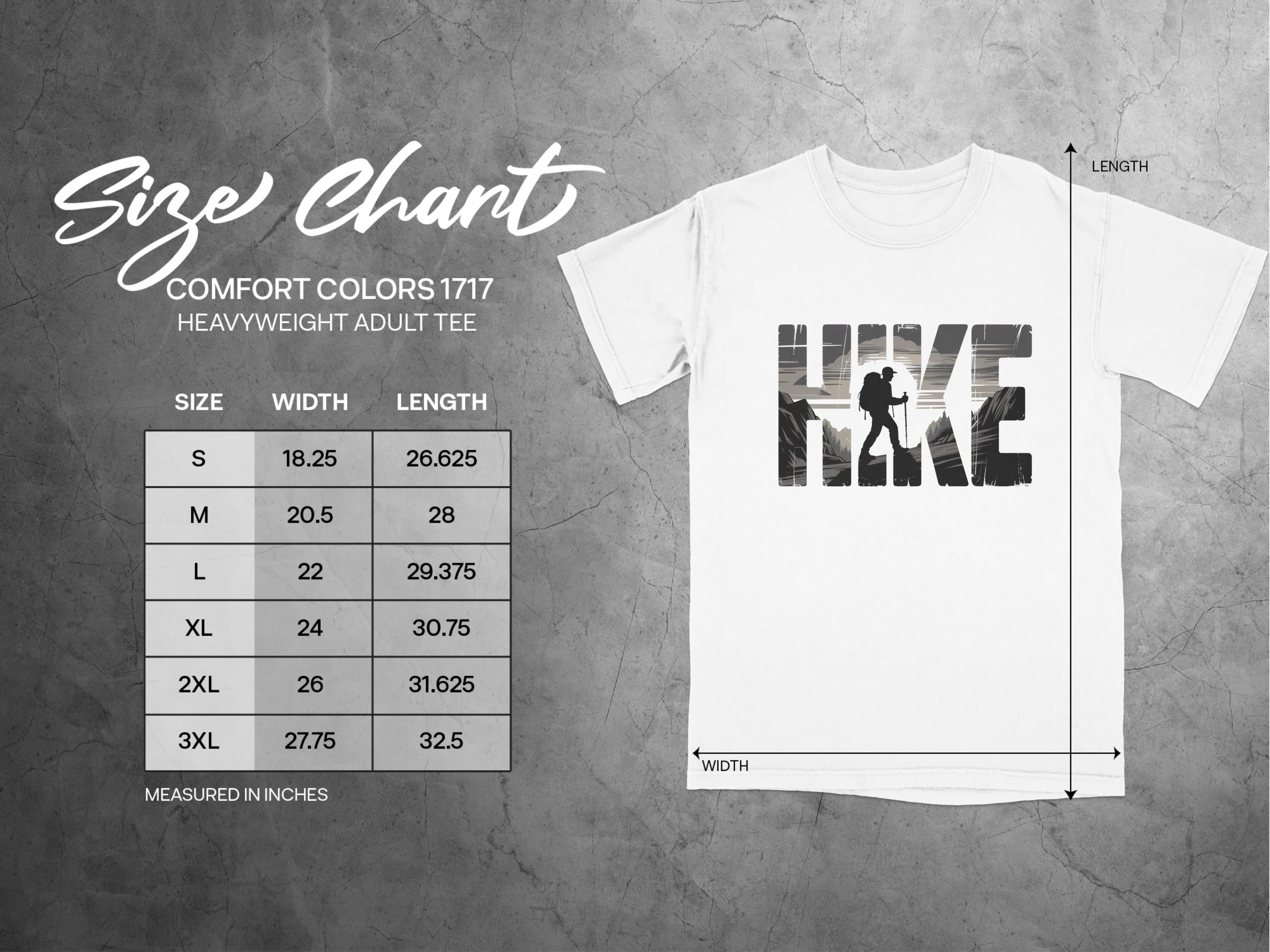 Hike Graphic Comfort Colors 1717 Heavyweight Adult Tee product