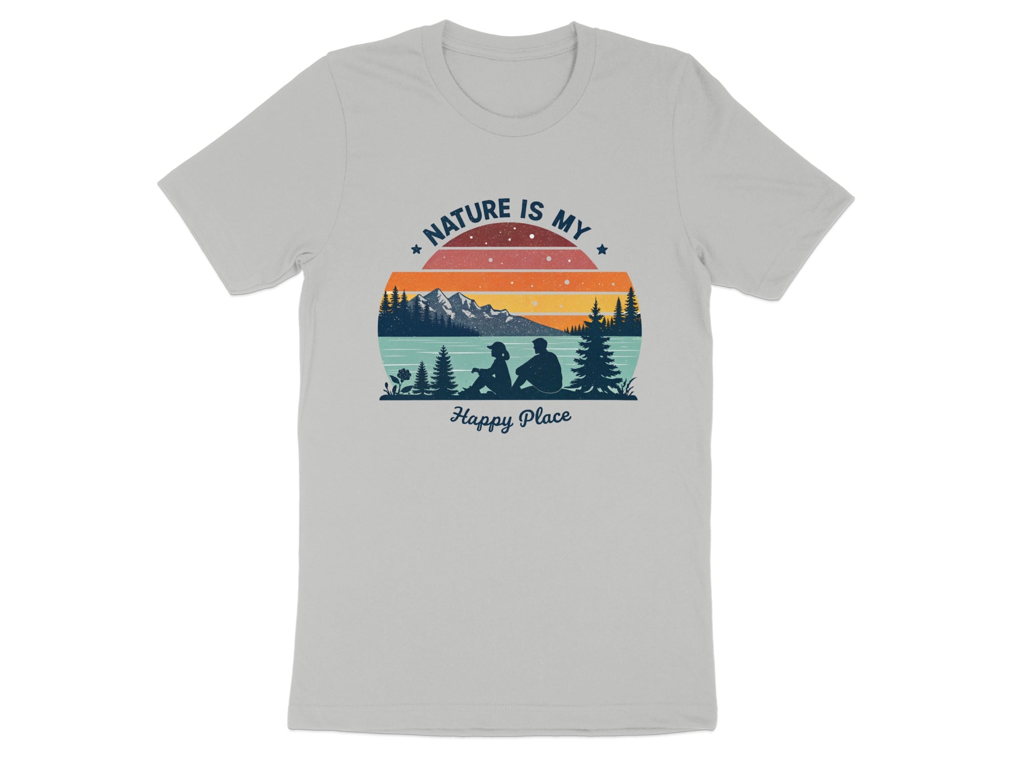 Nature Is My Happy Place Vintage Sunset T-shirt