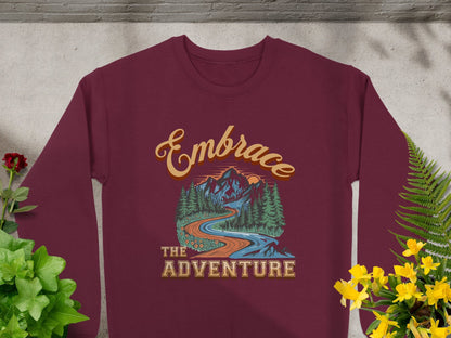 Embrace the Adventure Sweatshirt - Maroon - Sloth & Duck
