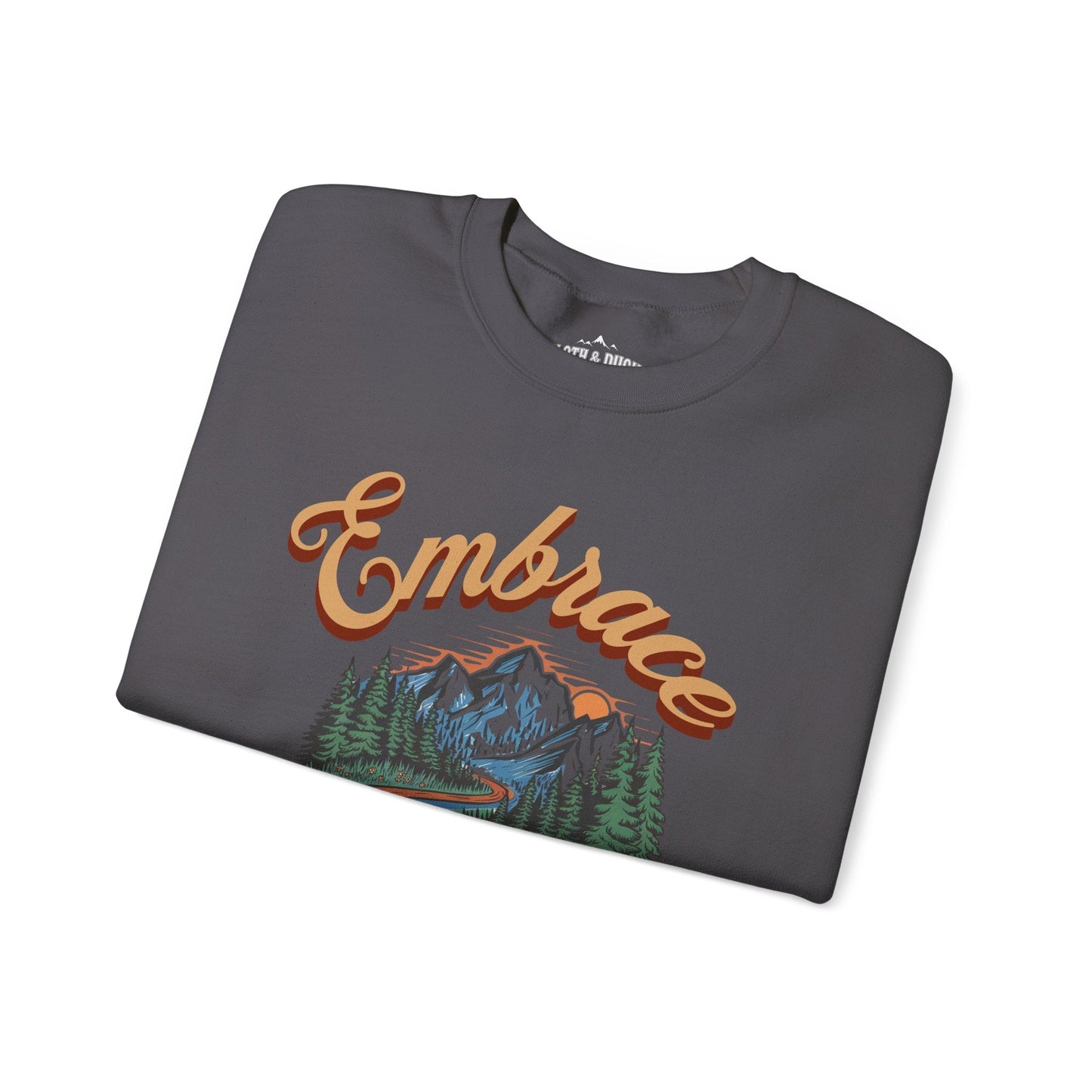 Embrace the Adventure Sweatshirt - Charcoal - Sloth & Duck
