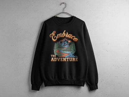 Embrace the Adventure Sweatshirt - Charcoal - Sloth & Duck
