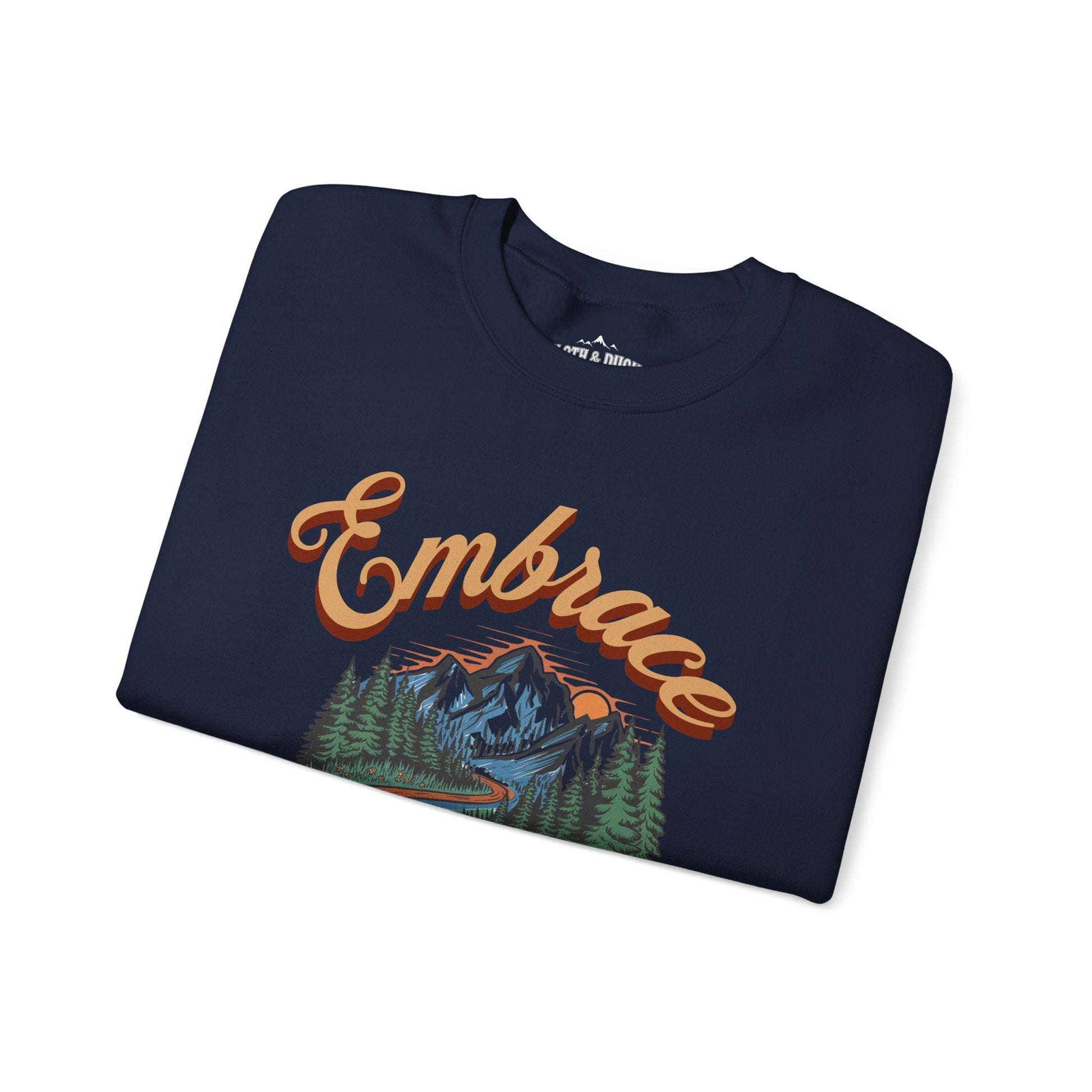 Embrace the Adventure Sweatshirt - Navy - Sloth & Duck