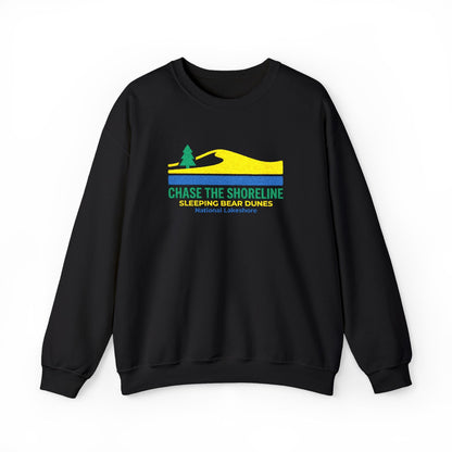 Embroidered Sleeping Bear Dunes - Chase the Shoreline Sweatshirt - S - Sloth & Duck