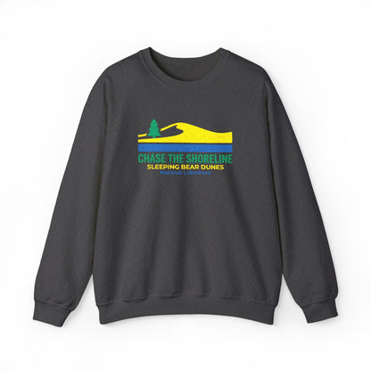 Embroidered Sleeping Bear Dunes - Chase the Shoreline Sweatshirt - S - Sloth & Duck