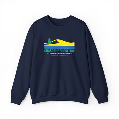 Embroidered Sleeping Bear Dunes - Chase the Shoreline Sweatshirt - S - Sloth & Duck