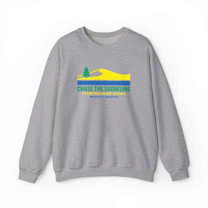 Embroidered Sleeping Bear Dunes - Chase the Shoreline Sweatshirt - S - Sloth & Duck