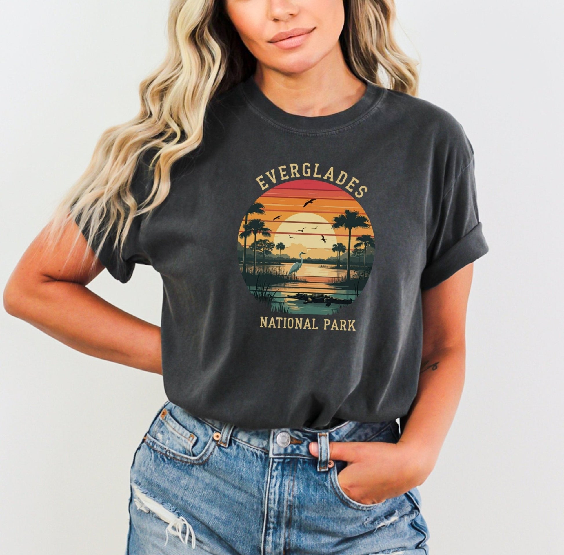 "Everglades National Park" T-Shirt - Pepper - Sloth & Duck