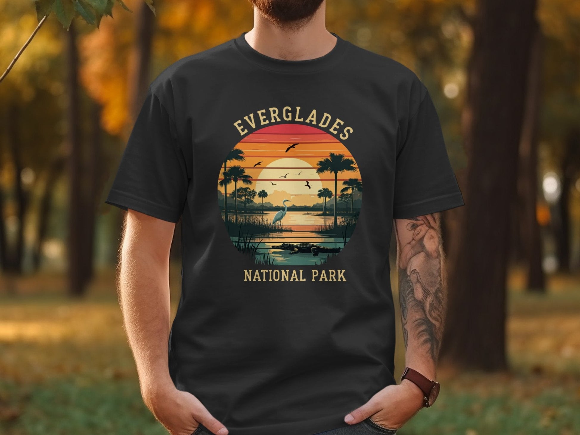 "Everglades National Park" T-Shirt - Pepper - Sloth & Duck