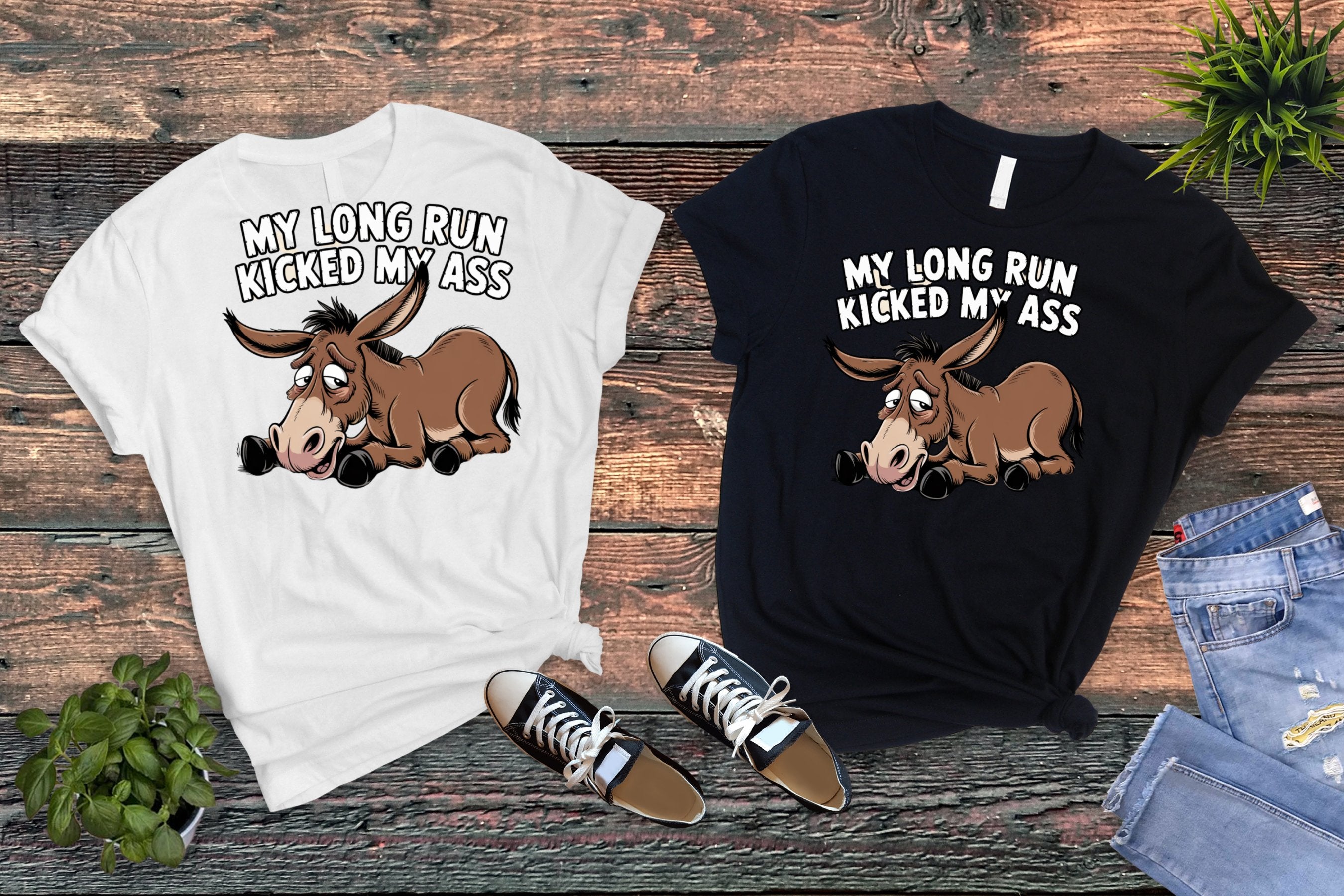 My Long Run Kicked My Ass Comical Graphic Tee product type