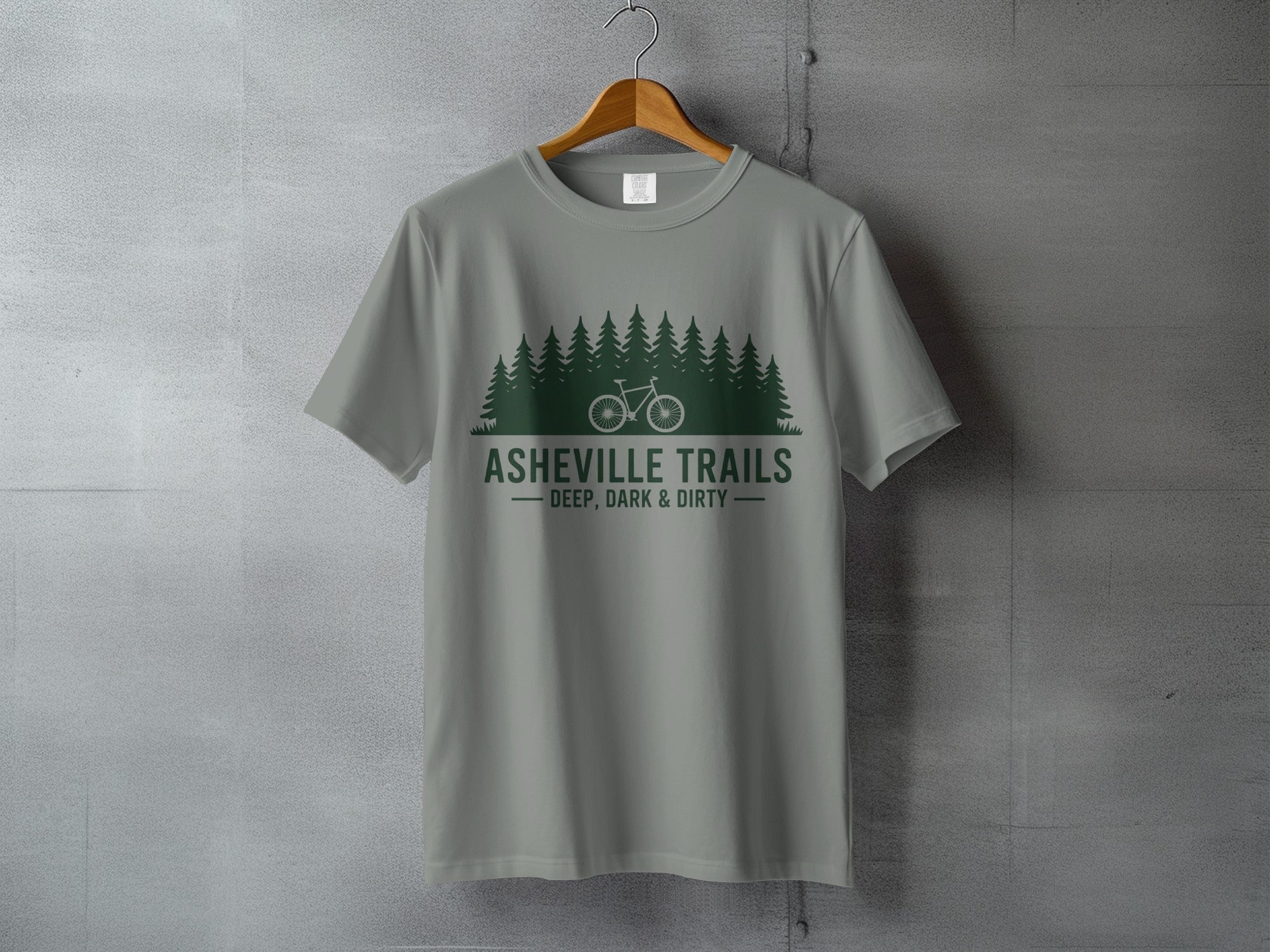 Asheville Trails Deep Dark Dirty T-Shirt for Outdoor Enthusiasts
