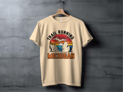 Trail Running Michigan Themed Graphic Tee product