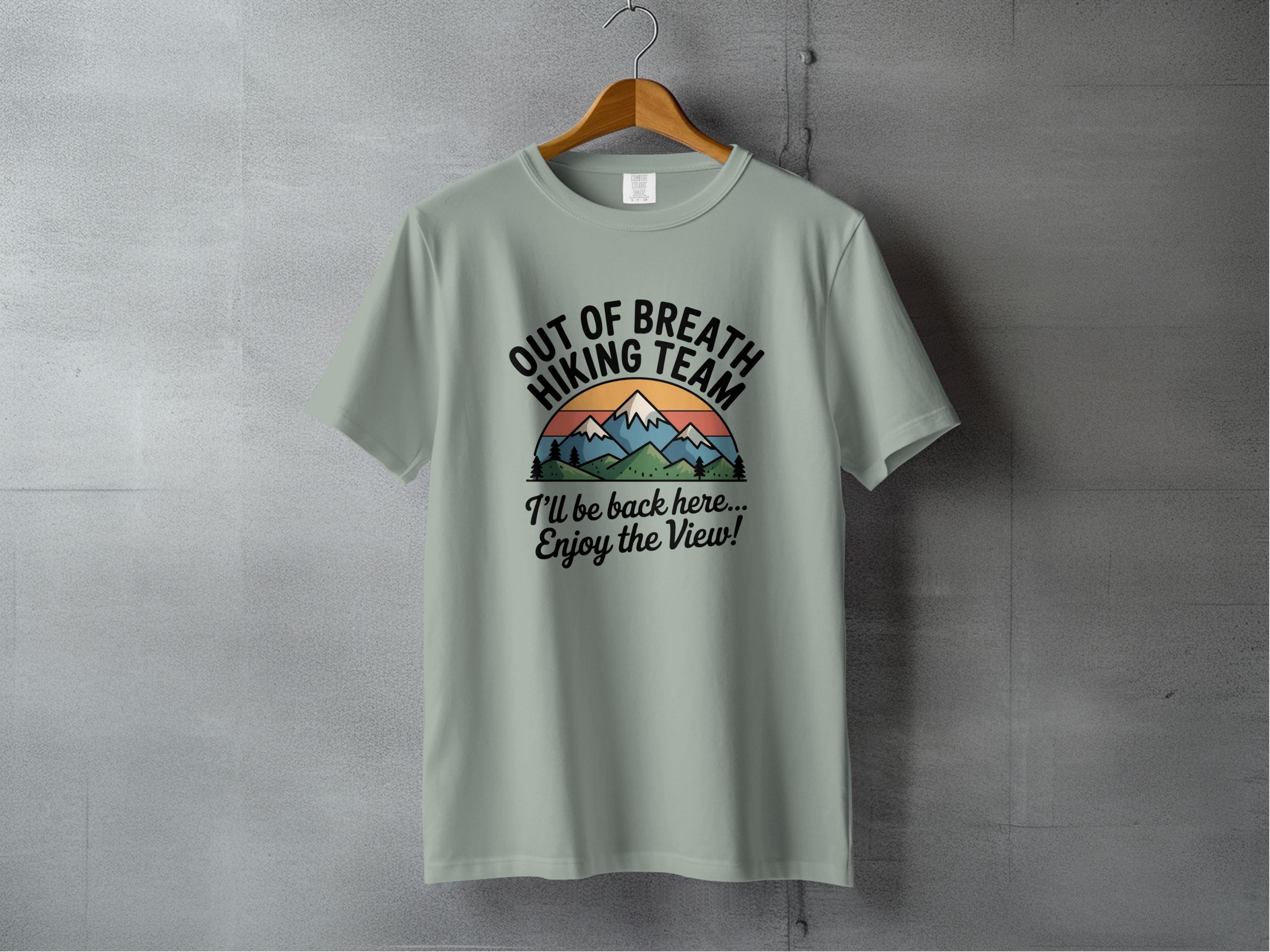 Out of Breath Hiking Team Enjoy the View T shirt product