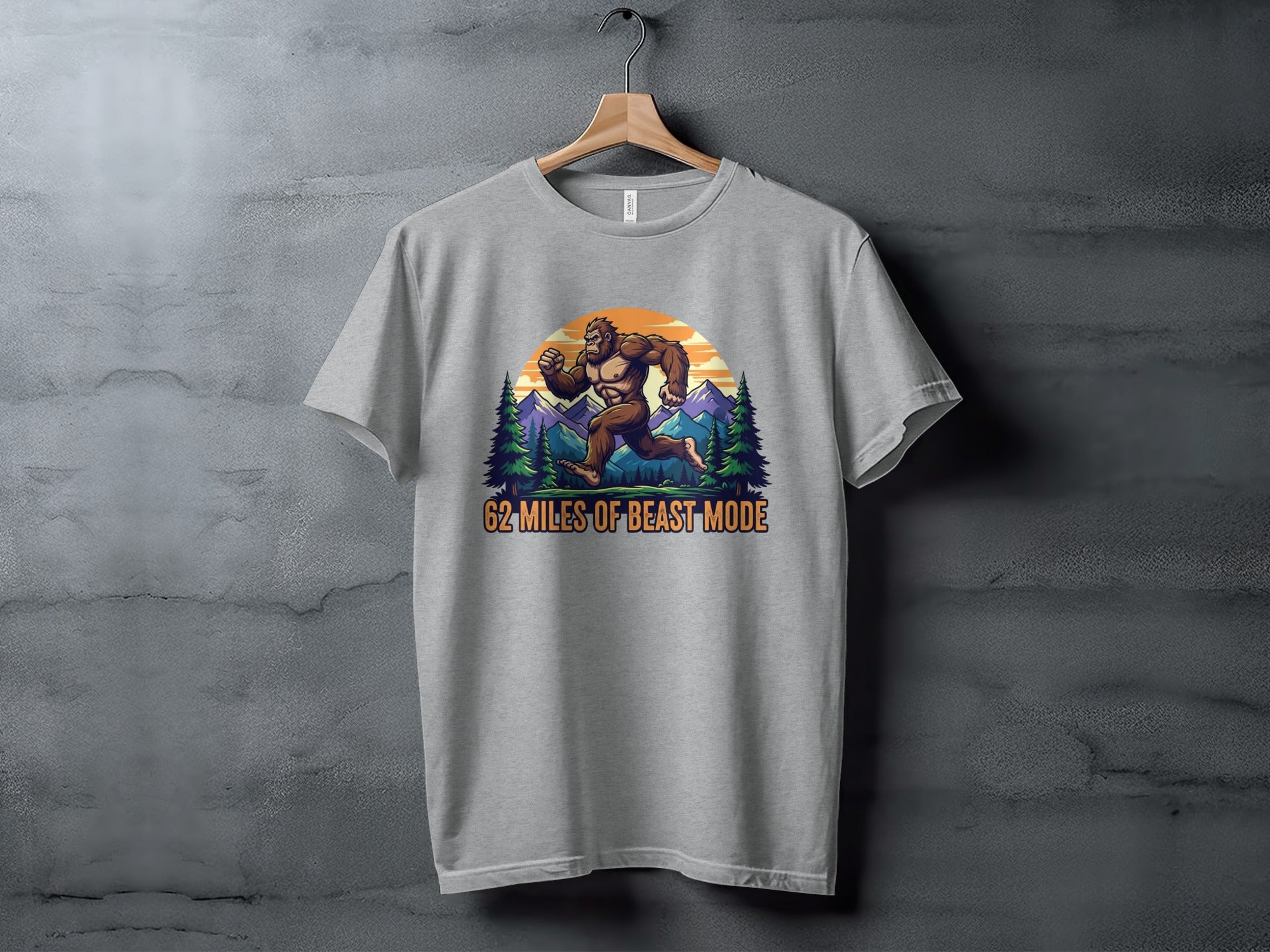 62 Miles of Beast Mode Graphic T-Shirt for Outdoor Enthusiasts