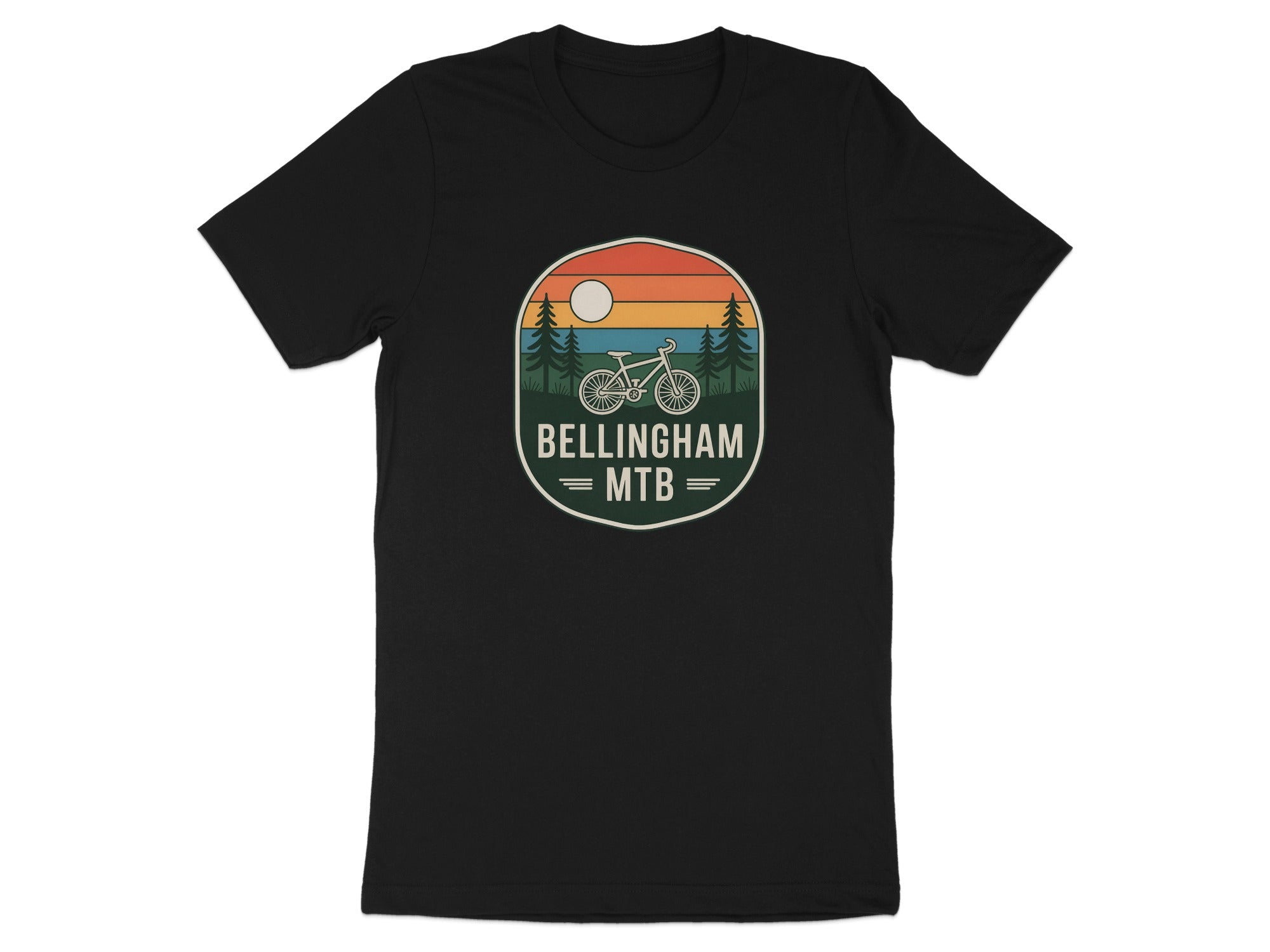 Sunset Mountain Bike Bellingham MTB T-Shirt Product