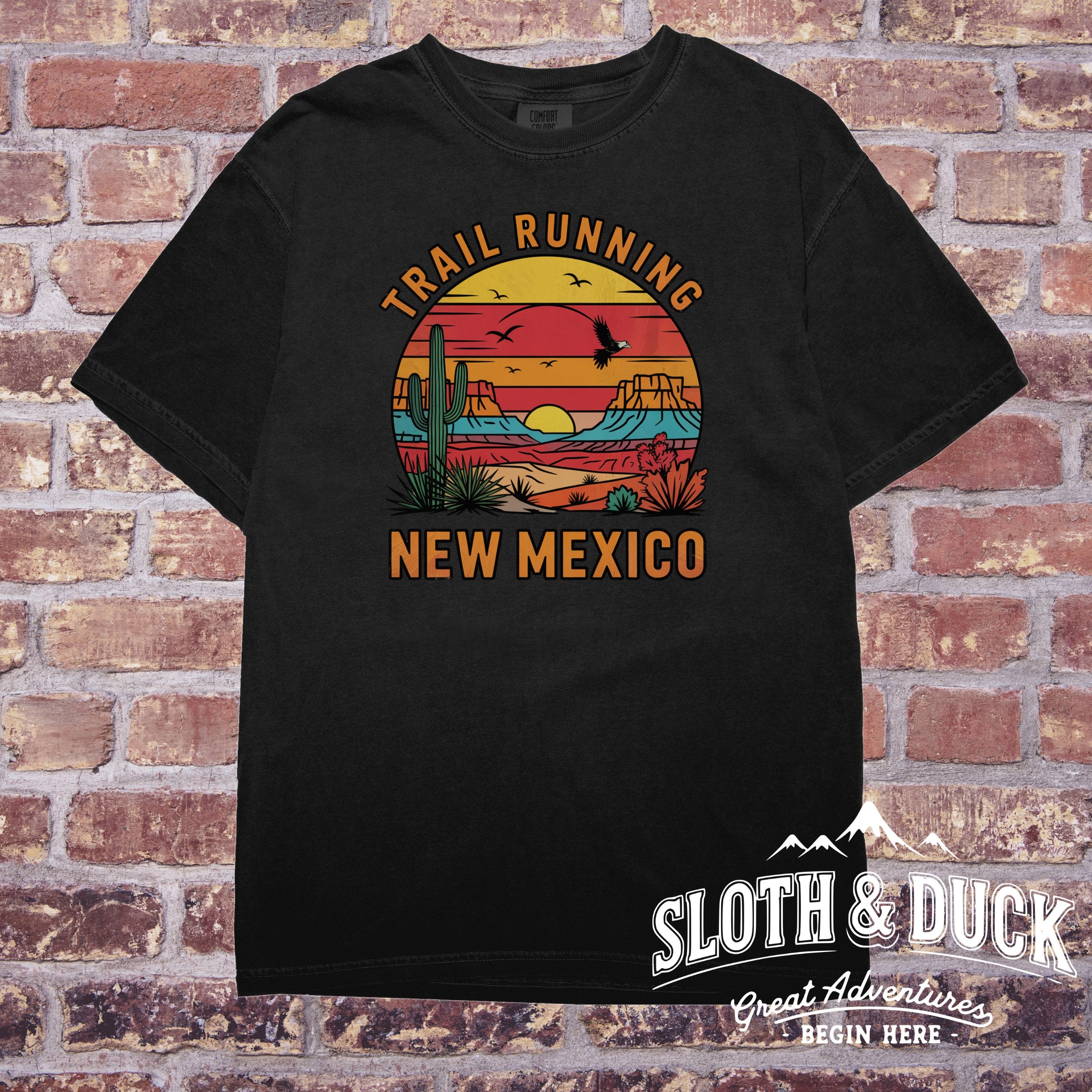 Trail Running New Mexico Graphic T-Shirt product type