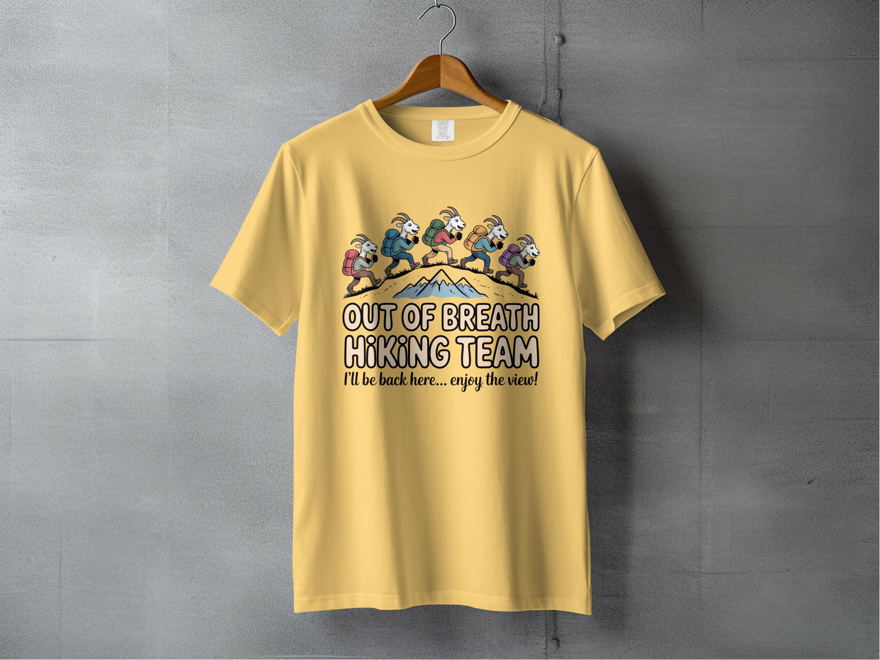 Out of Breath Hiking Team Novelty Graphic T-Shirt product