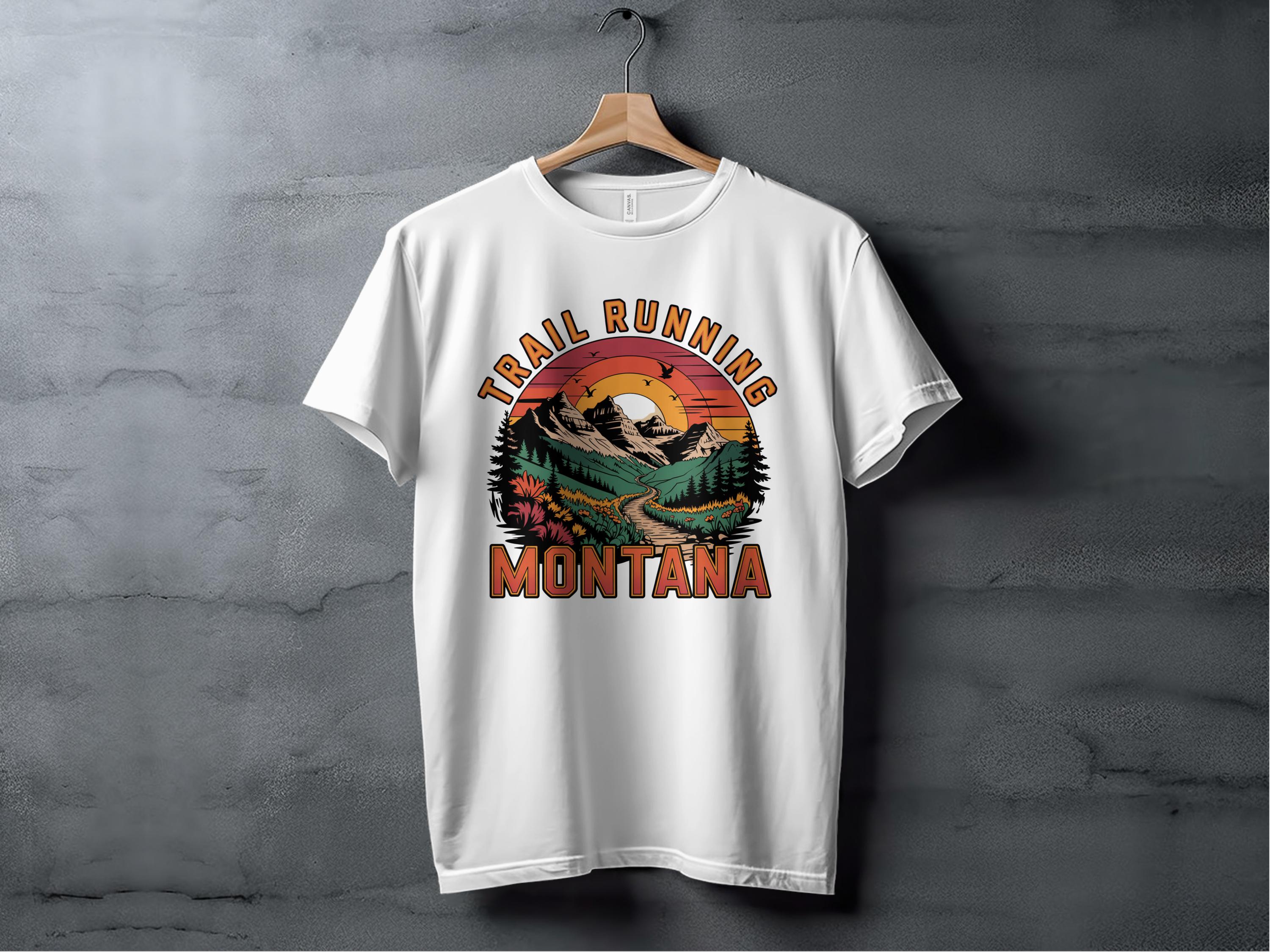 Trail Running Montana Graphic Tee Shirt product