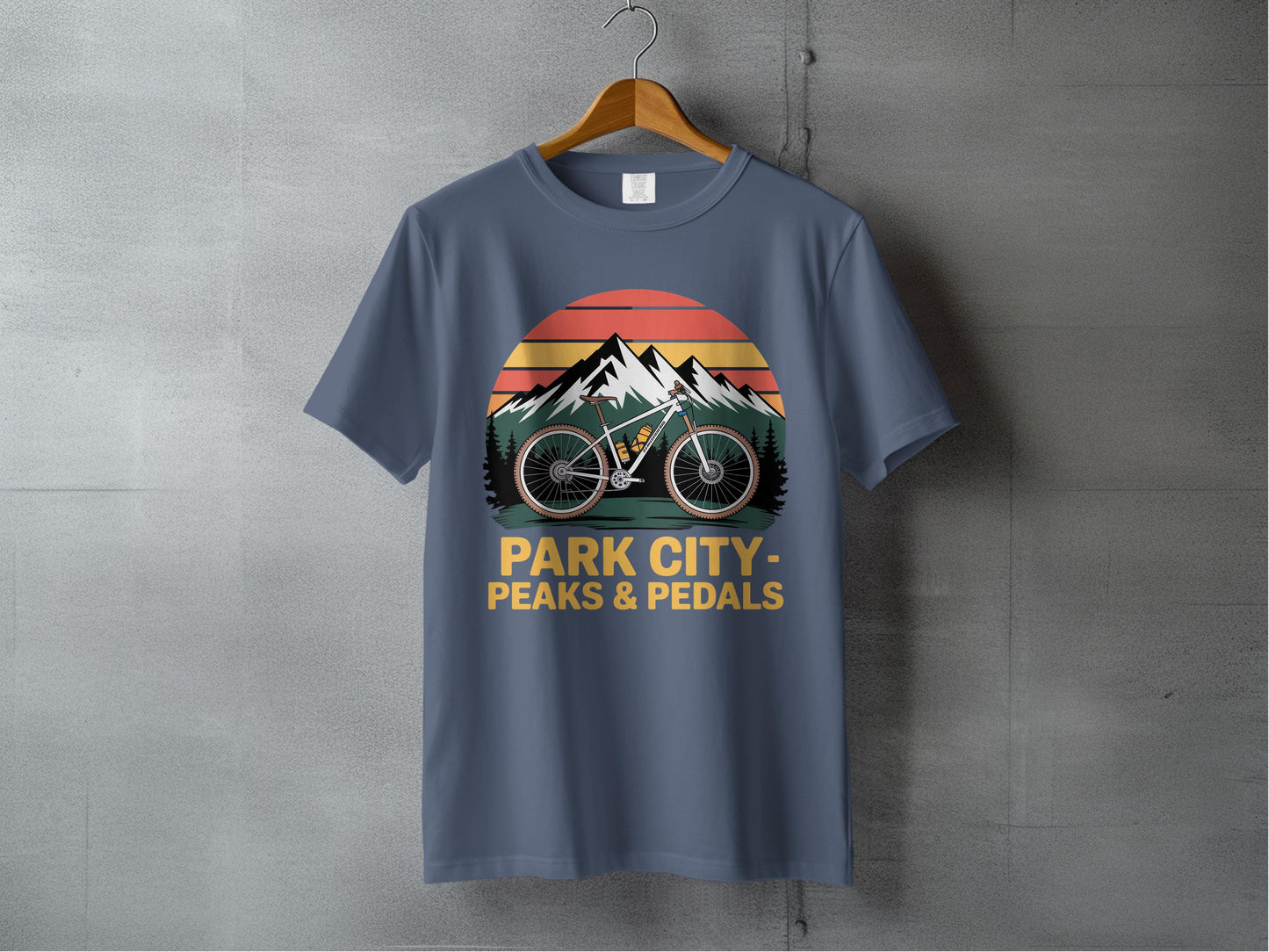 Park City Peaks & Pedals Bicycle Graphic Shirt product type