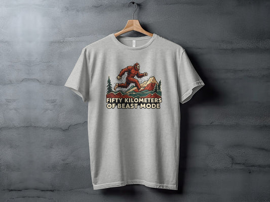 Fifty Kilometers Of Beast Mode Bigfoot TShirt - Sloth & Duck