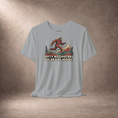 Fifty Kilometers Of Beast Mode Running Bigfoot T-Shirt -XS - Sloth & Duck