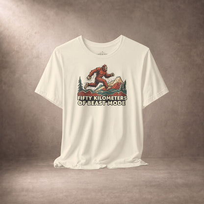 Fifty Kilometers Of Beast Mode Running Bigfoot T-Shirt -XS - Sloth & Duck