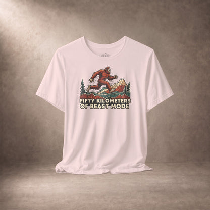 Fifty Kilometers Of Beast Mode Running Bigfoot T-Shirt -XS - Sloth & Duck
