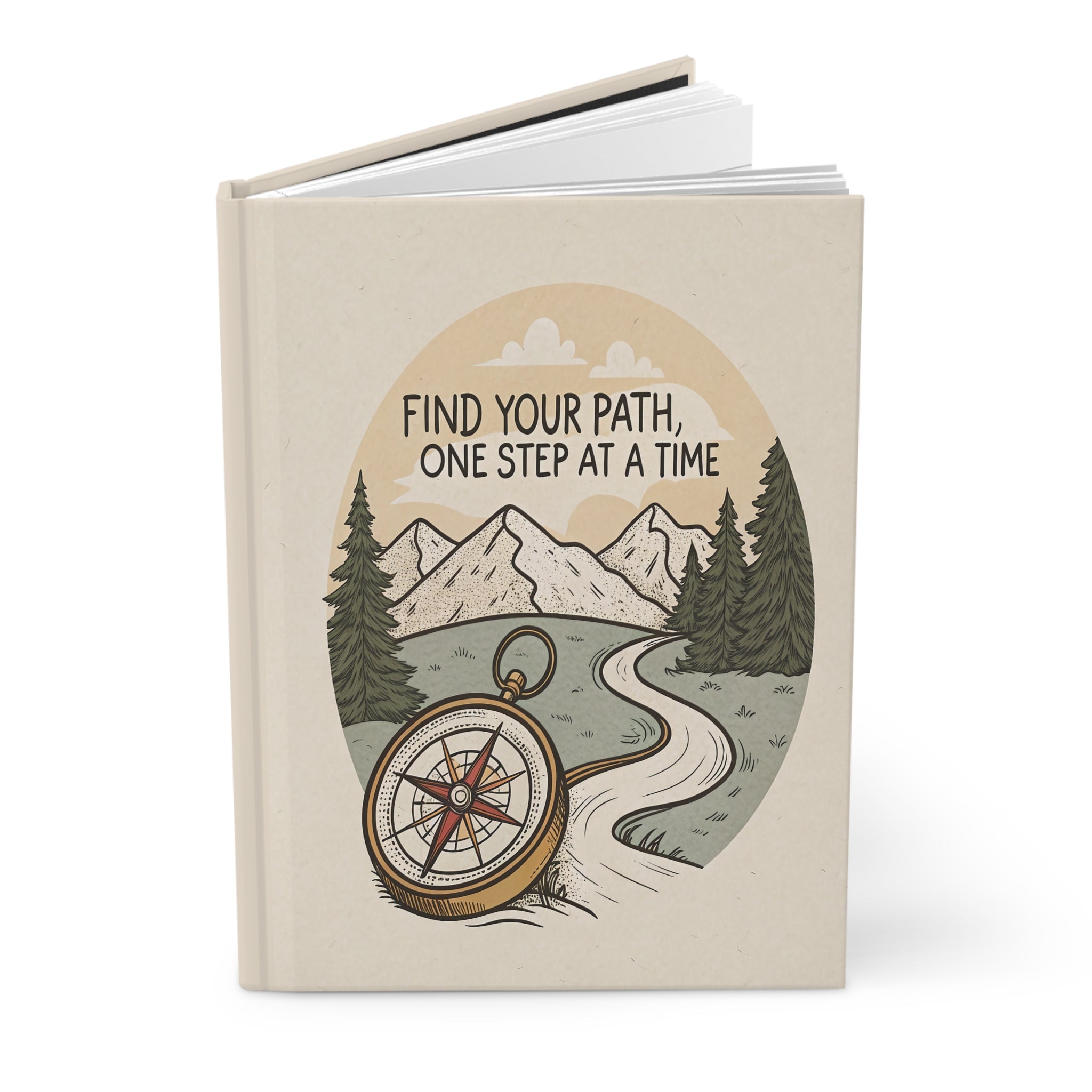 find your path one step at a time notebook cover