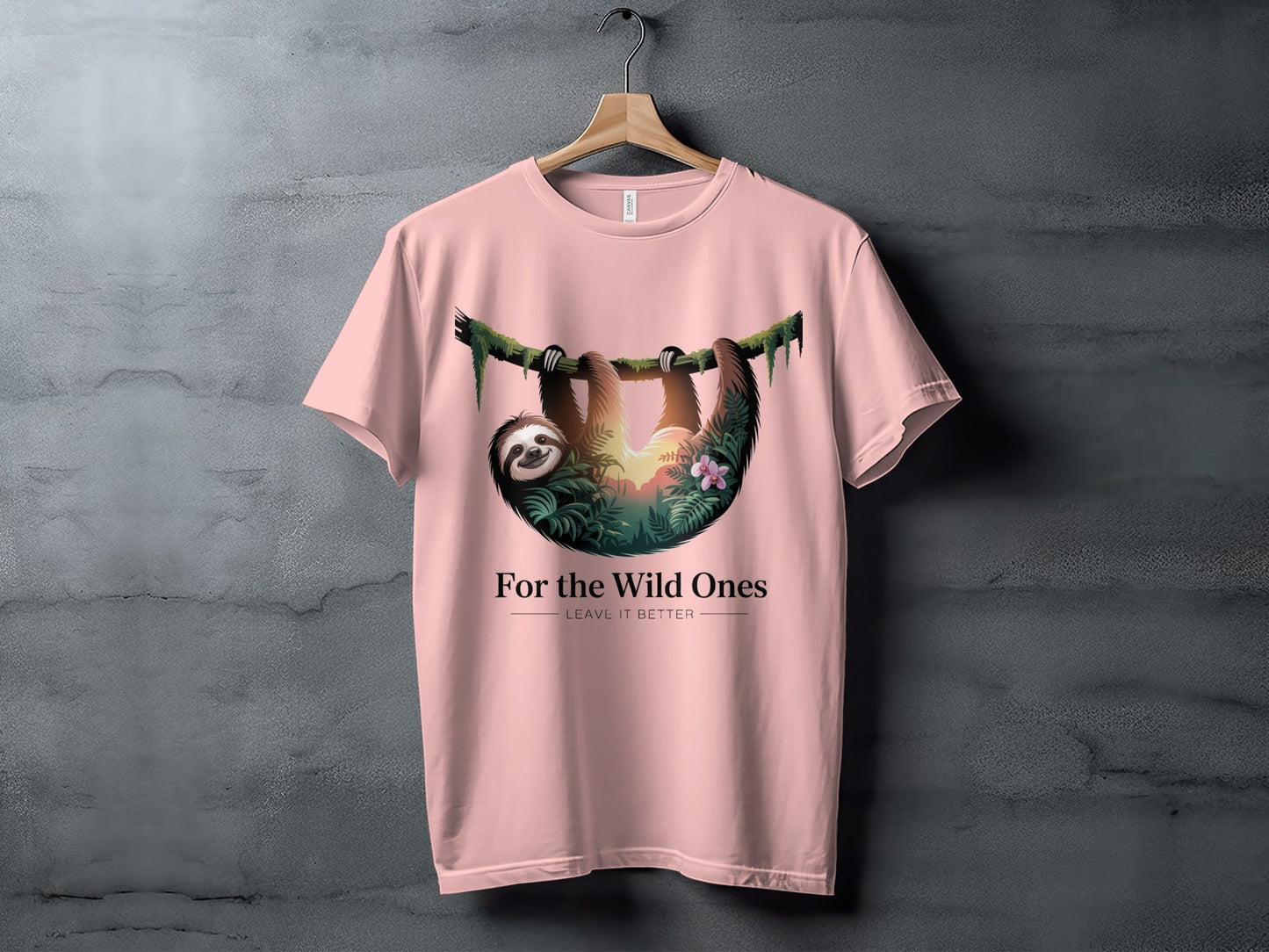 "For The Wild Ones" Sloth T-Shirt, - XS - Sloth & Duck