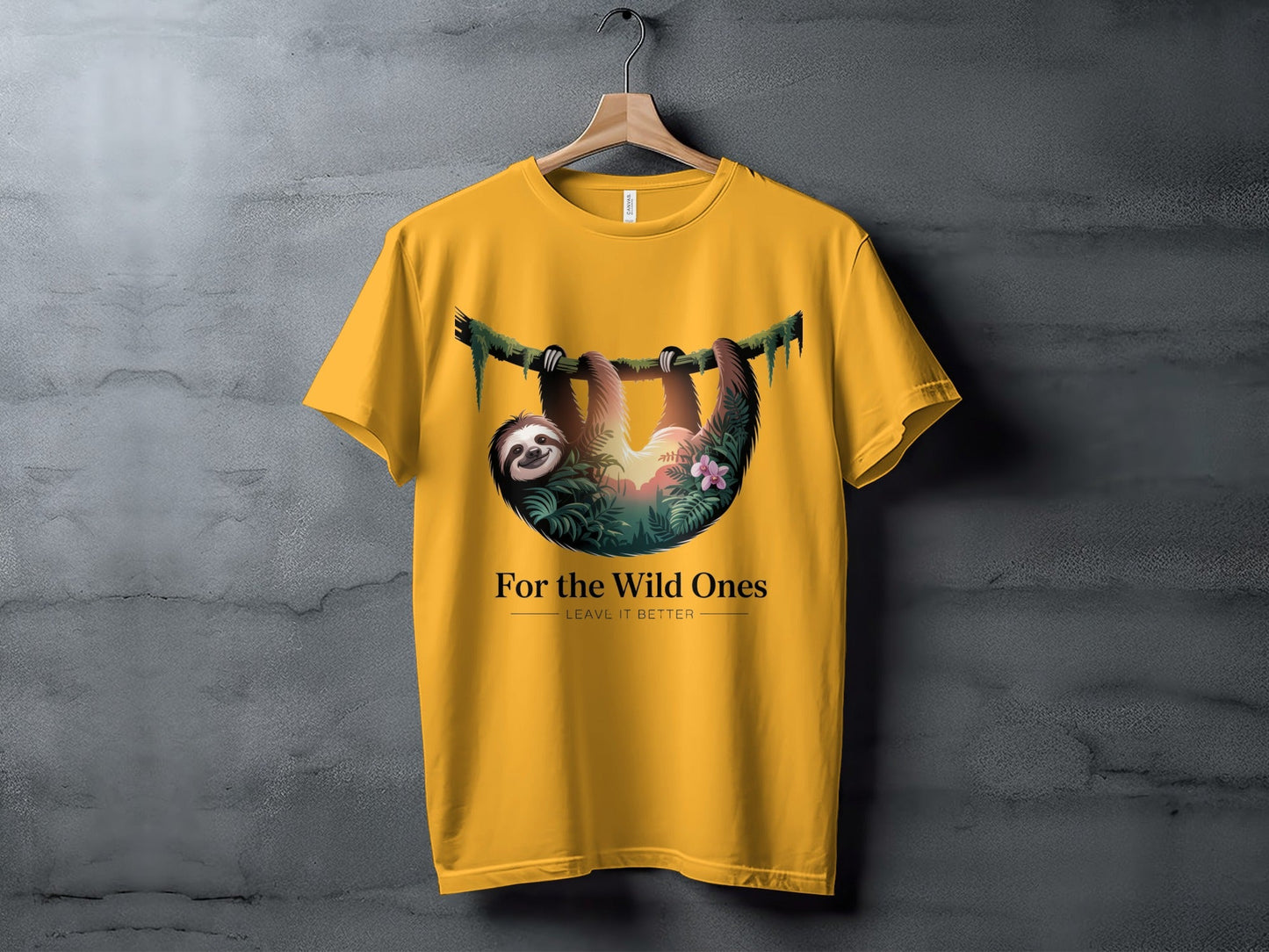 "For The Wild Ones" Sloth T-Shirt, - XS - Sloth & Duck
