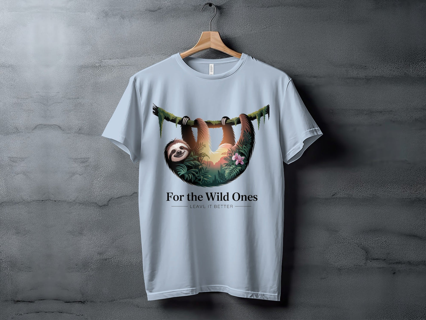 "For The Wild Ones" Sloth T-Shirt, - XS - Sloth & Duck