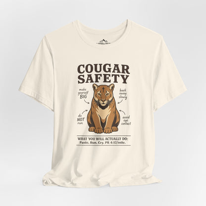 Funny Cougar Safety T-Shirt - M - Sloth & Duck