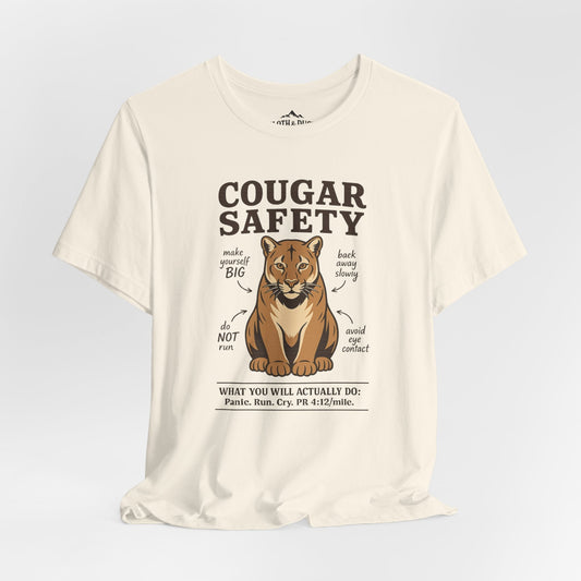 Funny Cougar Safety T-Shirt - M - Sloth & Duck