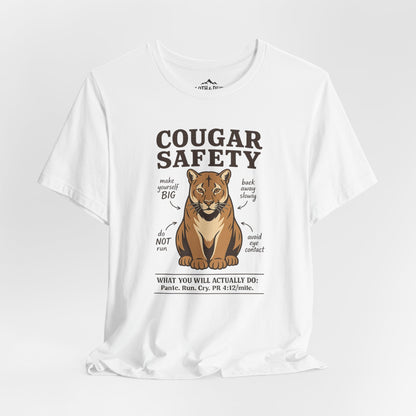 Funny Cougar Safety T-Shirt - S - Sloth & Duck