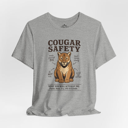 Funny Cougar Safety T-Shirt - S - Sloth & Duck